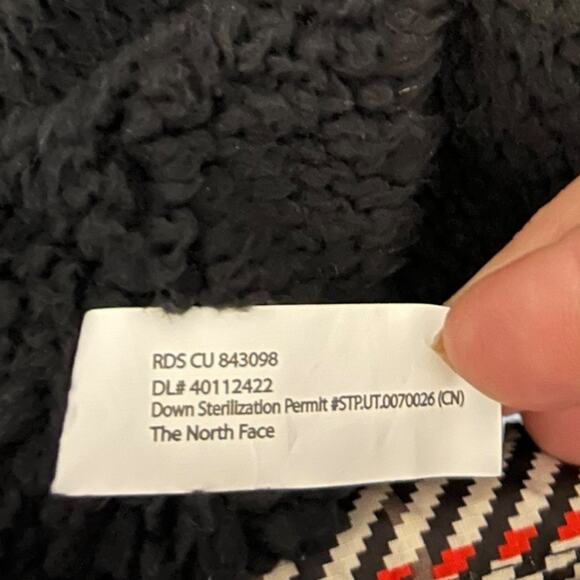 The North Face Roxborough Luxe Hooded Jacket Women's Size Small Fiery Red Plaid - Picture 7 of 12